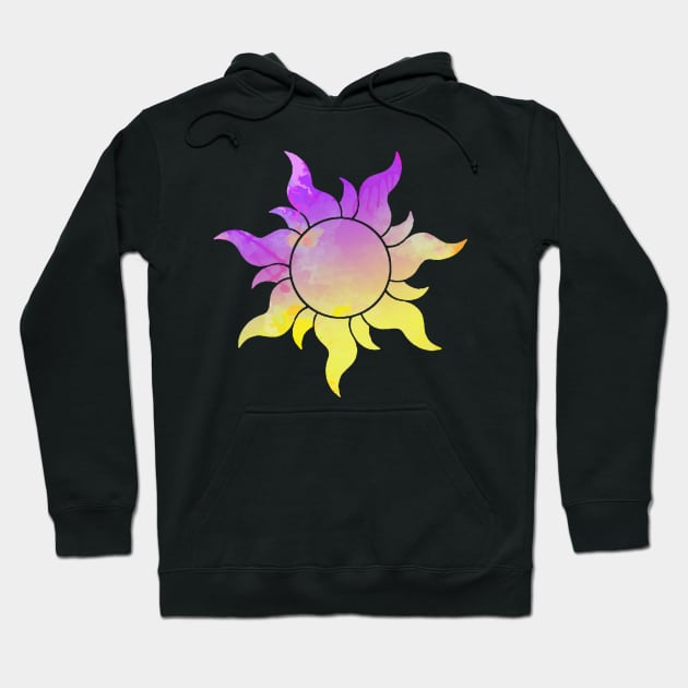 Tangled Sun Inspired Silhouette Hoodie by InspiredShadows